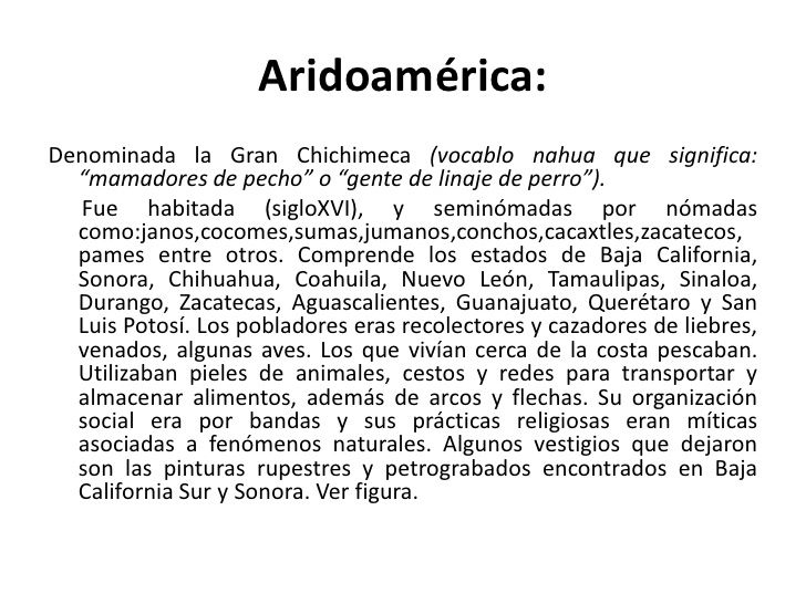 ¿Cuál es el significado de Aridoamérica?