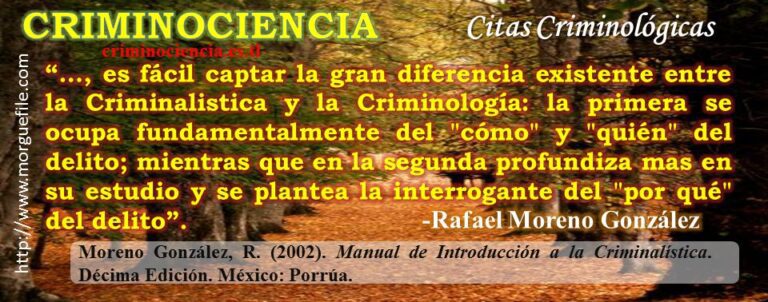 Definición de Criminalística de rafael moreno gonzález » Qué es