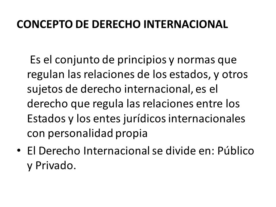 Definición de Derecho internacional público
