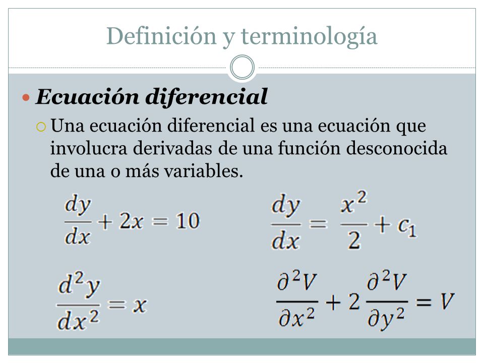 ¿Qué significa una ecuación diferencial?