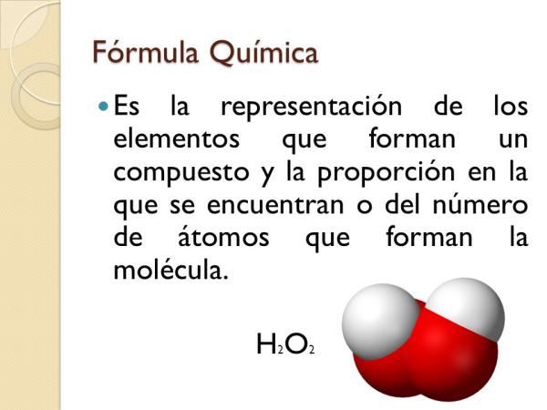Definición de Fórmula química