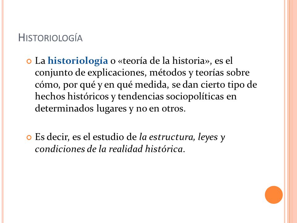 Definición de Historiología