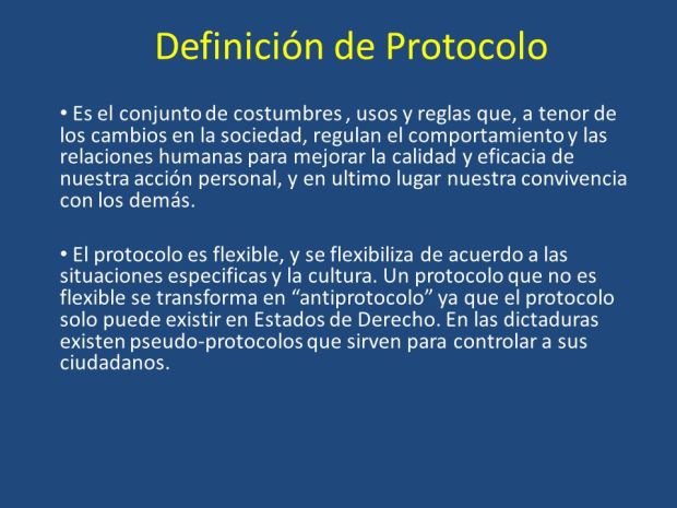 ¿Cuál es la definición de protocolo?