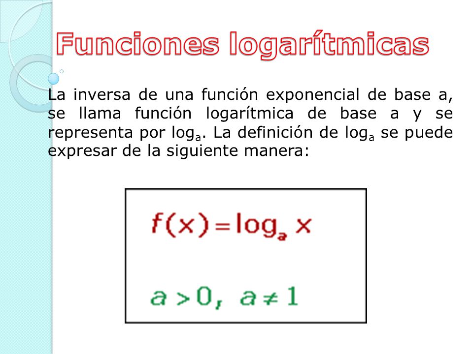 ¿Qué es una función logarítmica y ejemplos?