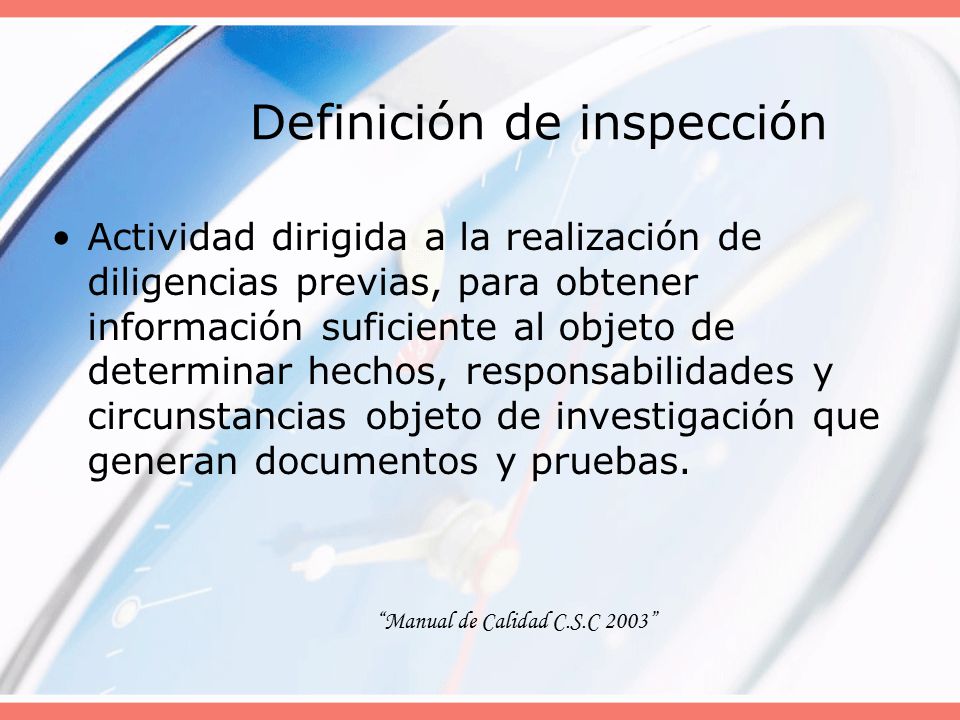 ¿Qué es inspección y cómo se realiza?