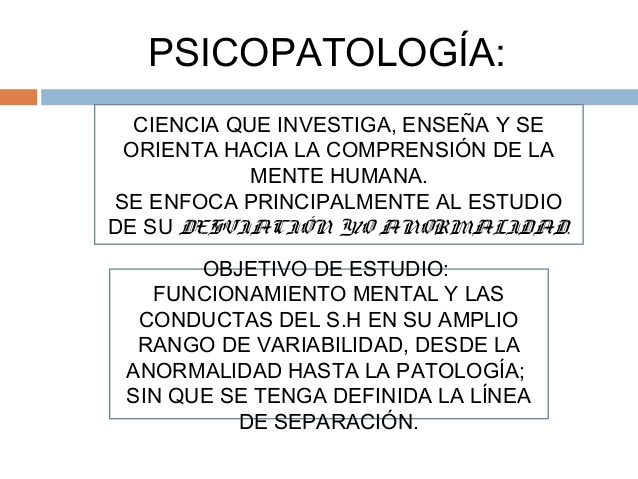 Definición de Psicopatología