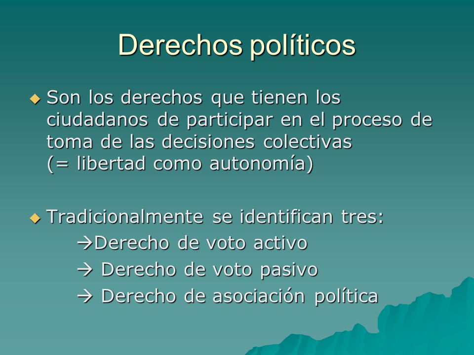 Definición de Derechos políticos