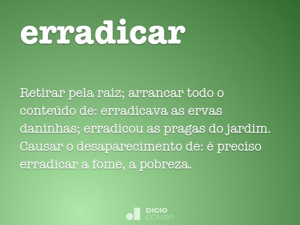 Definición de Erradicar