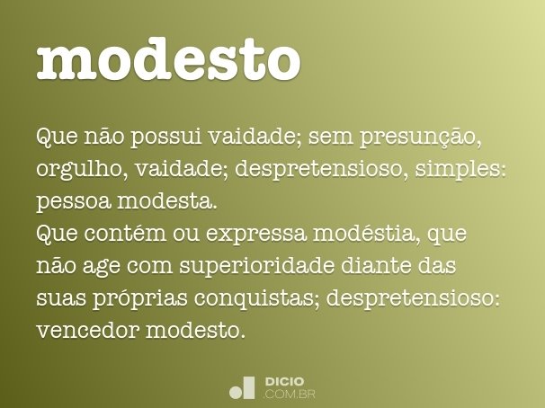 Definición de Modesto