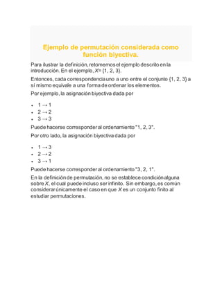 ¿Qué es la permutación y ejemplos?