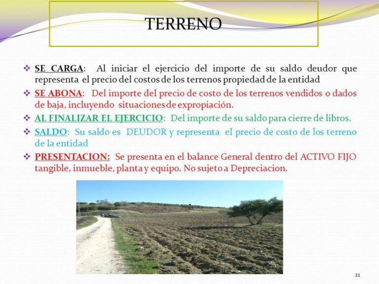 Definición de Terreno en contabilidad » Qué es, Significado y Concepto