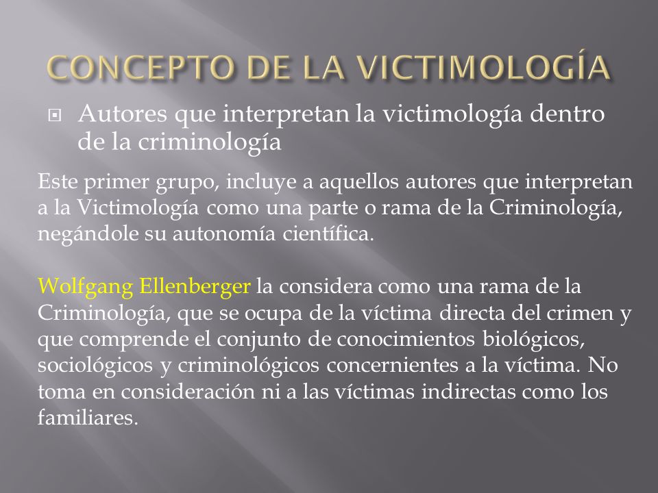¿Qué es la victimología?
